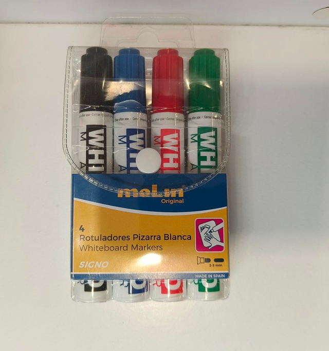 4 estuches Rotuladores Pizarra Blanca (4 Colores)
