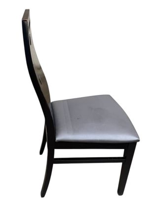 Sillas de comedor madera negra asiento gris