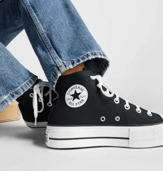 Converse Chuck Taylor plataforma negras