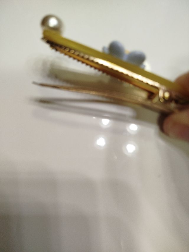 Pinza para pelo con flor y perla