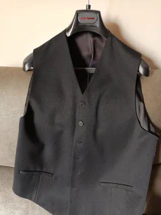 Chaqueta de traje hombre negra Regalo chaleco