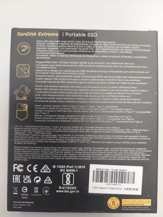 Disco duro externo SanDisk 4TB Extreme SSD