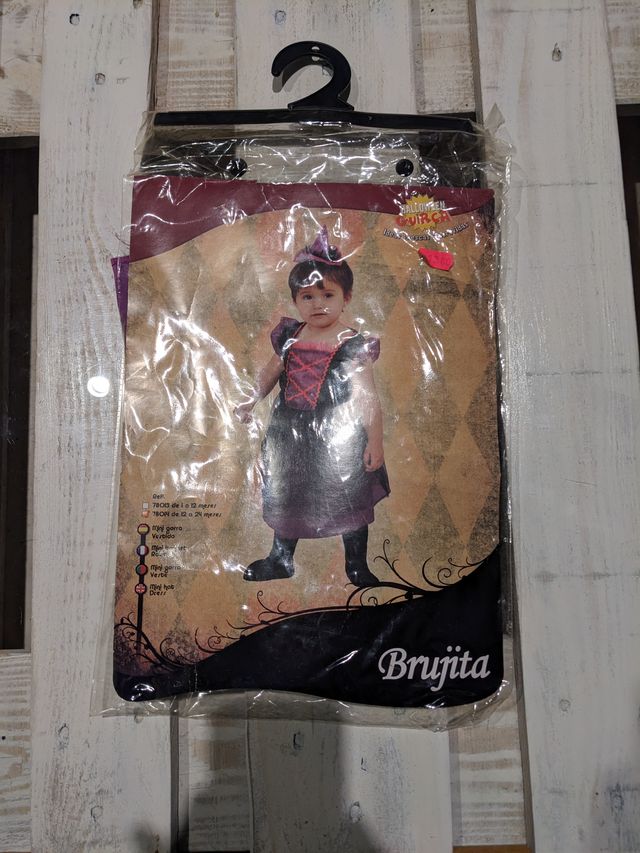 Disfraz Bruja Niña Halloween Morado y negro