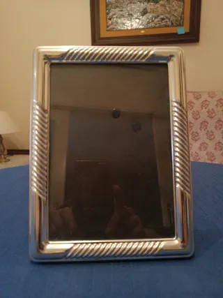 Marco de fotos 15x20 cm plateado