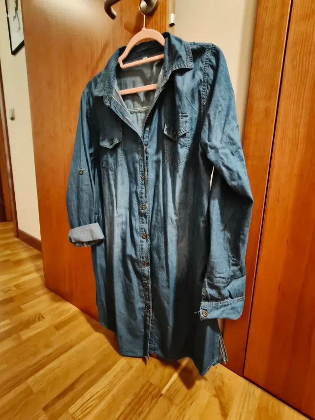 Vestido vaquero manga larga