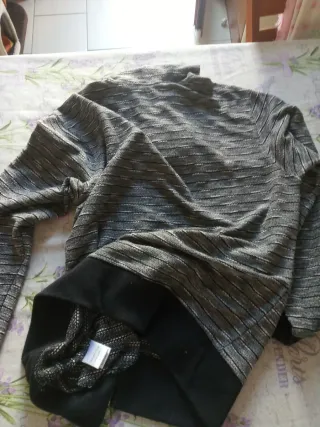 Felpa da uomo aperta cotone grigio/nera