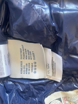 Giacca Moncler blu con cappuccio