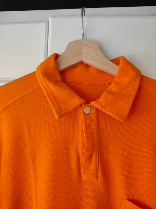 Polo Burberry manga larga naranja
