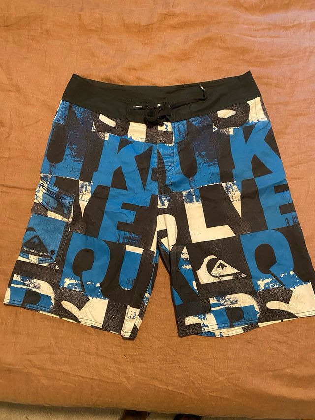 Bañador Quiksilver Azul y Blanco