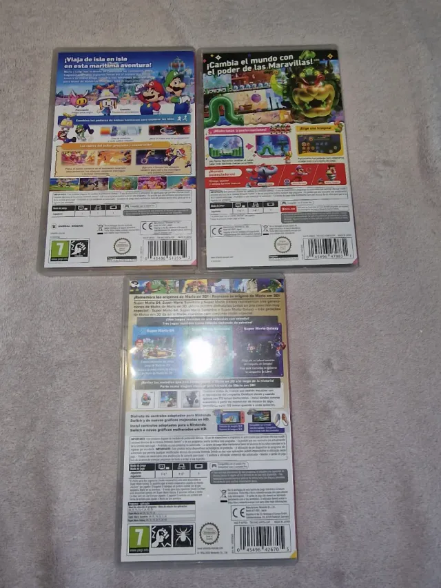Caratulas originales Super Mario Bros Switch