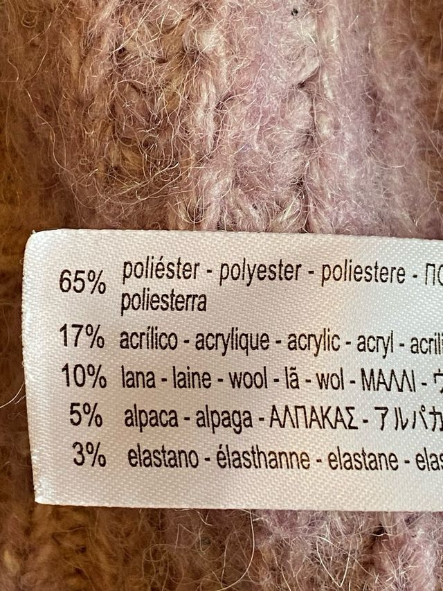 Cárdigan Zara Lana/Alpaca Largo Talla M