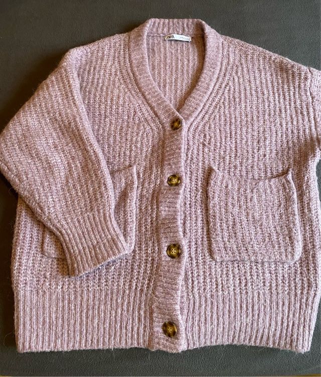Cárdigan Zara Lana/Alpaca Largo Talla M