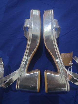 Sandalias Ulanka Plateadas Talla 40