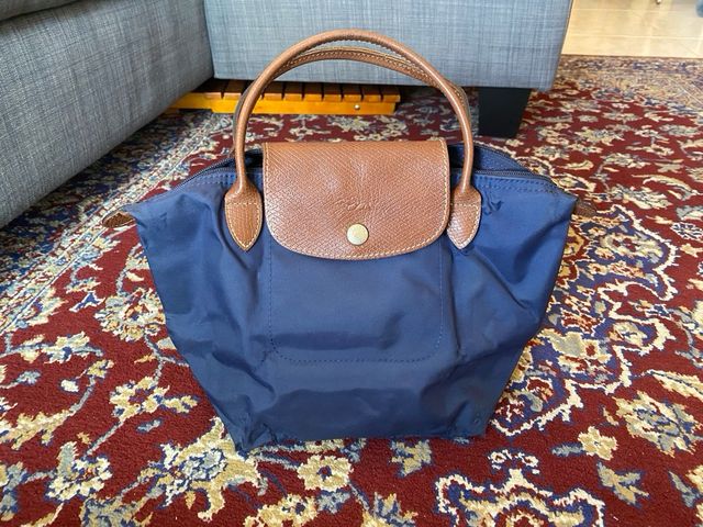 Bolso Longchamp Pequeño Azul Marrón