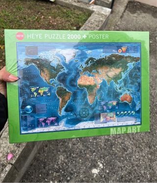 Puzzle Heye 2000 pezzi + Poster MAP ART