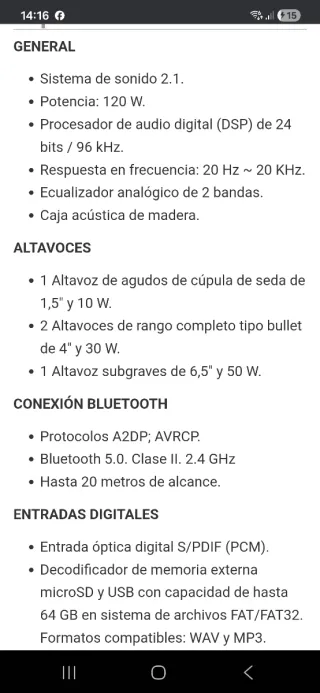 Torre de sonido negra