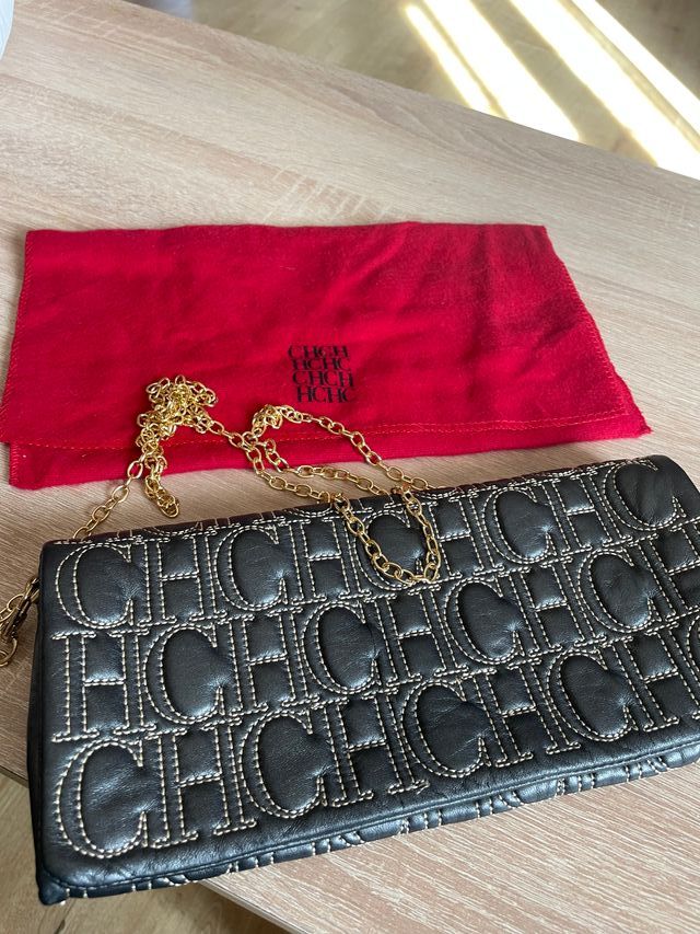 Bolso Carolina Herrera piel de mano y bandolera