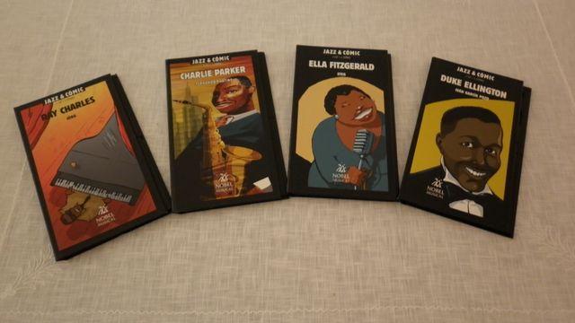 Colección Jazz & Cómic: Ray Charles, Parker, Ella,