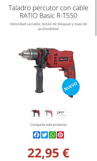 Taladro percutor RATIO Basic R-T550