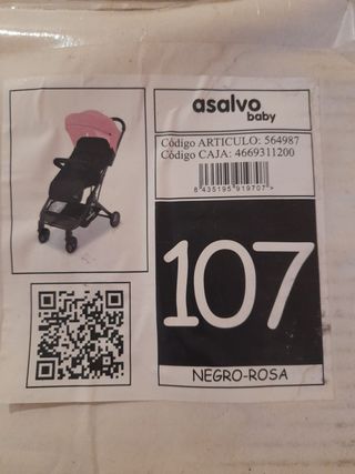 Silla de paseo Asalvo Flight Rosa y negra