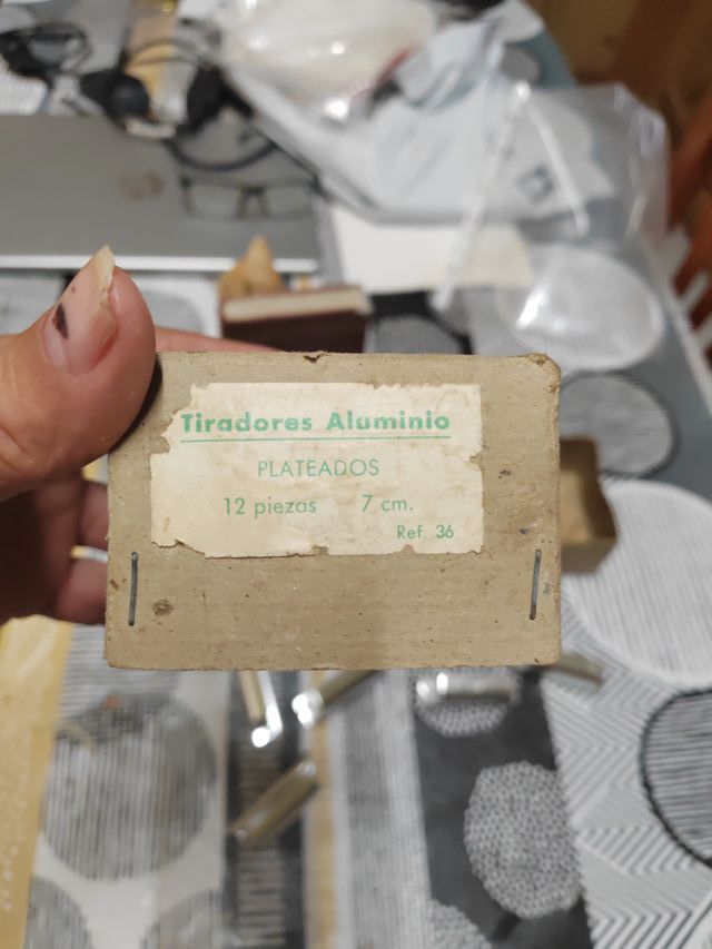  12 Tiradores Asa Aluminio Años 80