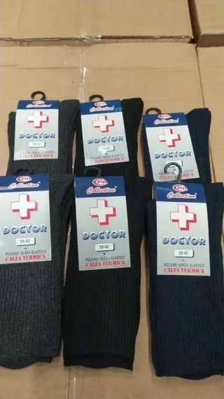 6 paia calze termiche tubolari morbide