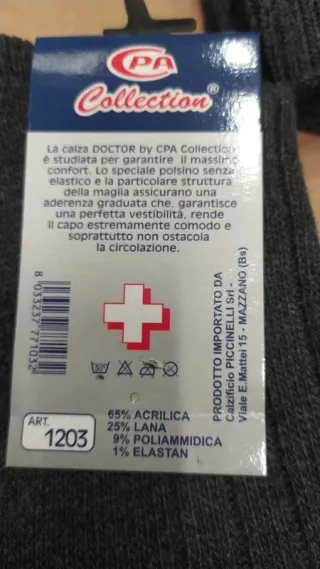 6 paia calze termiche tubolari morbide