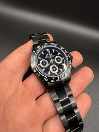 Seiko mod Daytona full black 40 mm.