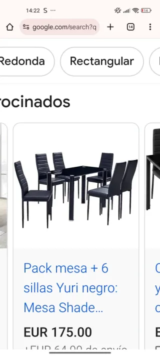 Mesa de cristal negra y metal