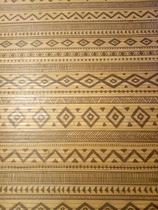 ♥️Alfombra diseño etnico y fibra natural .