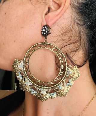 Conjunto Vintage Peineta y Pendientes