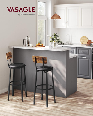 Sgabelli da Bar, Set di 2 Sgabelli Cucina Imbottit