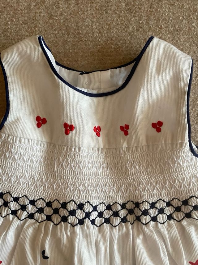 Vestido bebé Charanga blanco mariposas