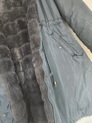 Abrigo largo reversible azul