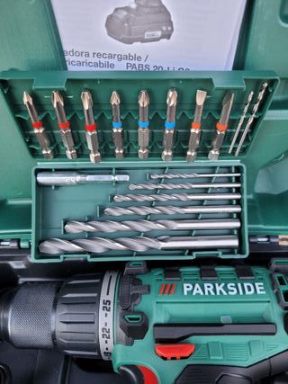 Taladro Parkside 20V con Batería y Cargador _