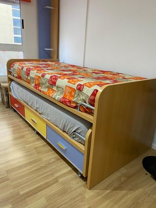 Cama juvenil nido con 3 cajones