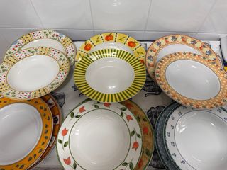 Vajilla 6 platos llanos y 6 hondos , de pontesa 3