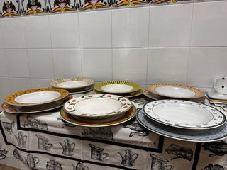 Vajilla 6 platos llanos y 6 hondos , de pontesa 3