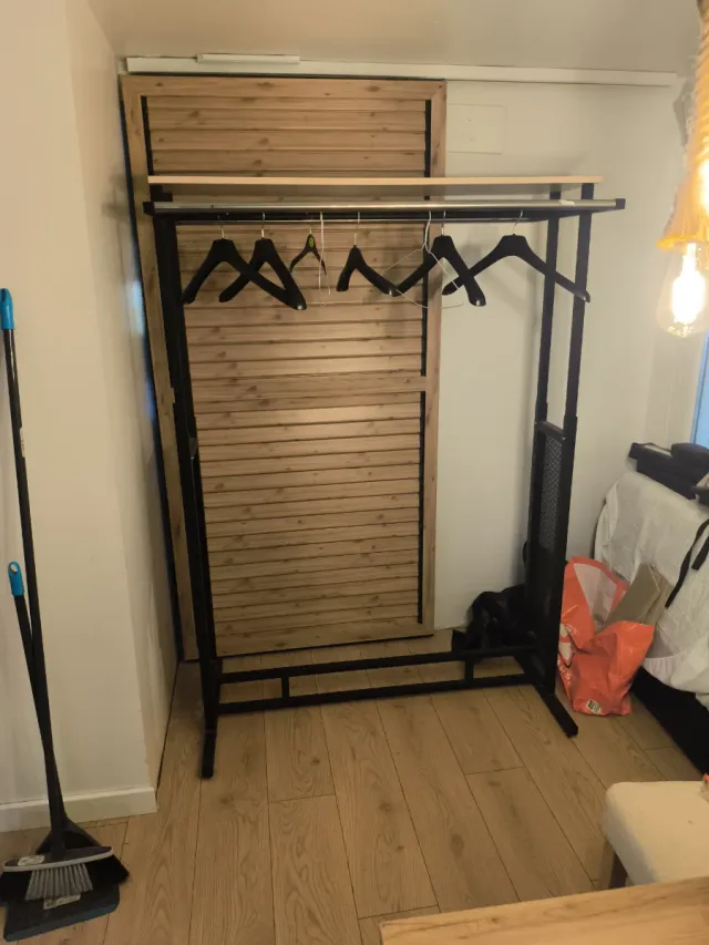 Perchero Burra Ropa Metal y Madera