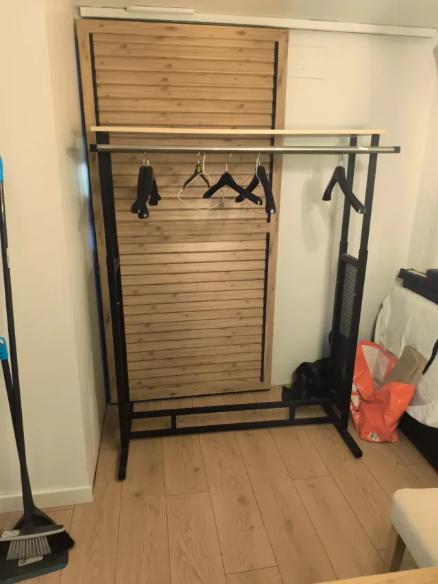 Perchero Burra Ropa Metal y Madera