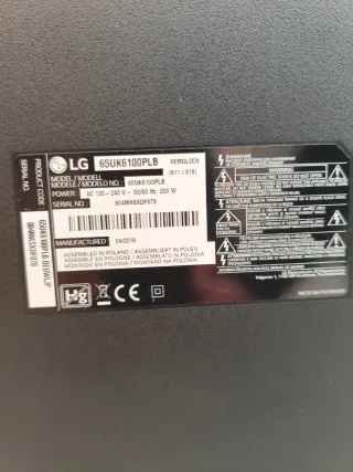 Televisión LG 65 Smart TV