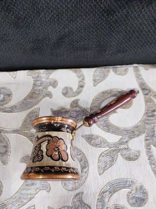 Caffettiera turca in rame decorato. Antico, Artigianale