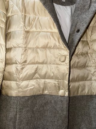 Giubbotto beige e grigio