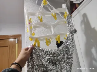 Vestido largo fiesta lentejuelas