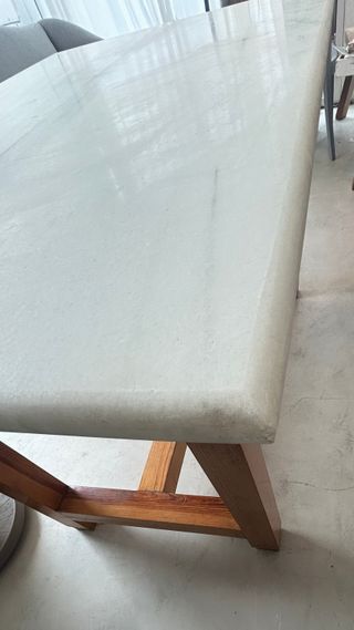 Mesa de cocina tocinera mármol y madera