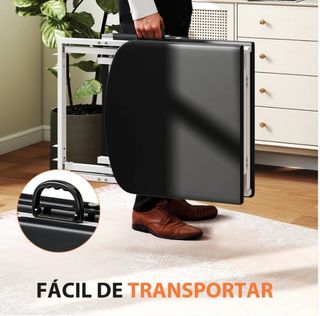 Camilla Masaje Plegable Portátil Negra/Naranja