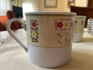 Juego 6 ó 12 tazas y platillos café/té porcelana