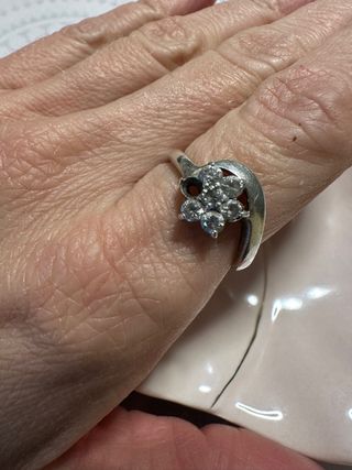Anillo Plata 925 Circonita Flor