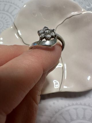 Anillo Plata 925 Circonita Flor