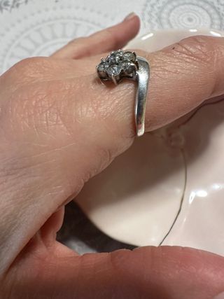 Anillo Plata 925 Circonita Flor